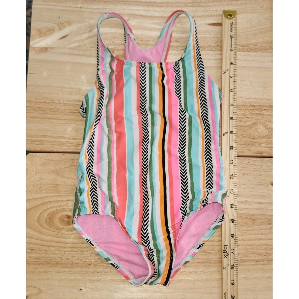 TYR‎  Sunset 1pc Swimsuit Striped Girls Size 7/8